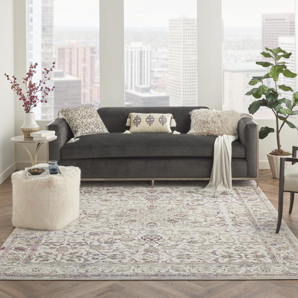 Vintage Vita Area Rug, Ivory/Multicolor, 7'10" x 9'10". Picture 4