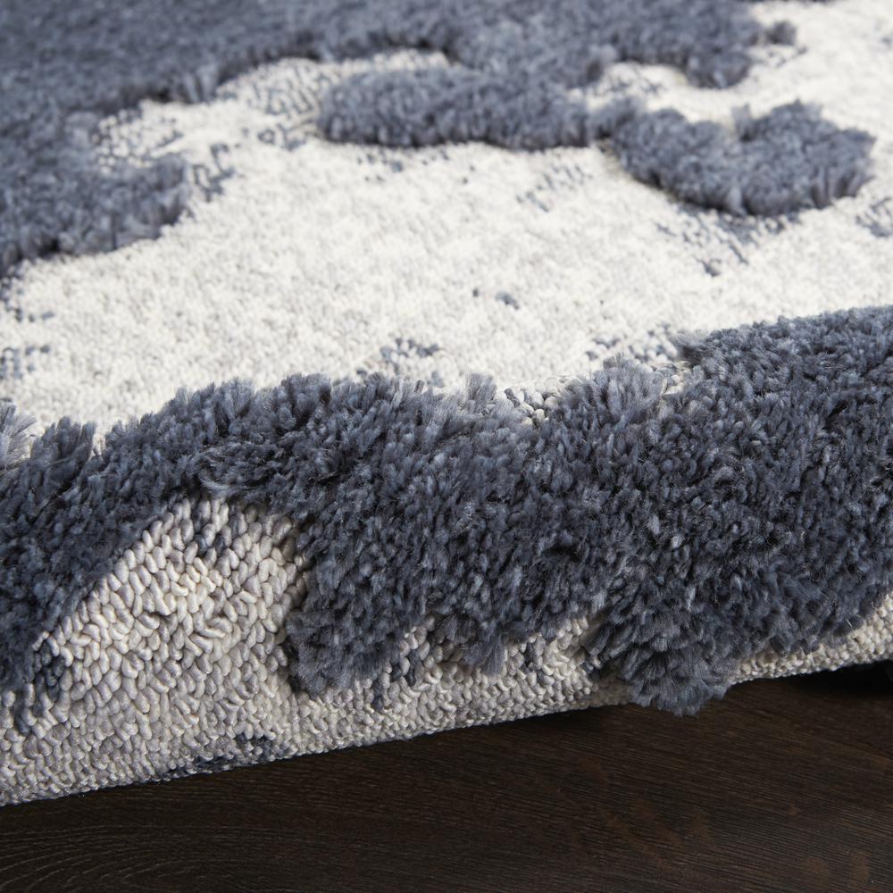 Nourison Textured Contemporary Area Rug, 7'10" x  9'10", Blue/Grey. Picture 7