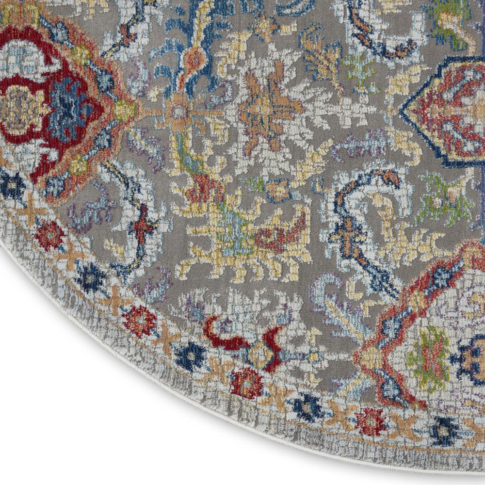 Bohemian Round Area Rug, 4' x Round. Picture 5