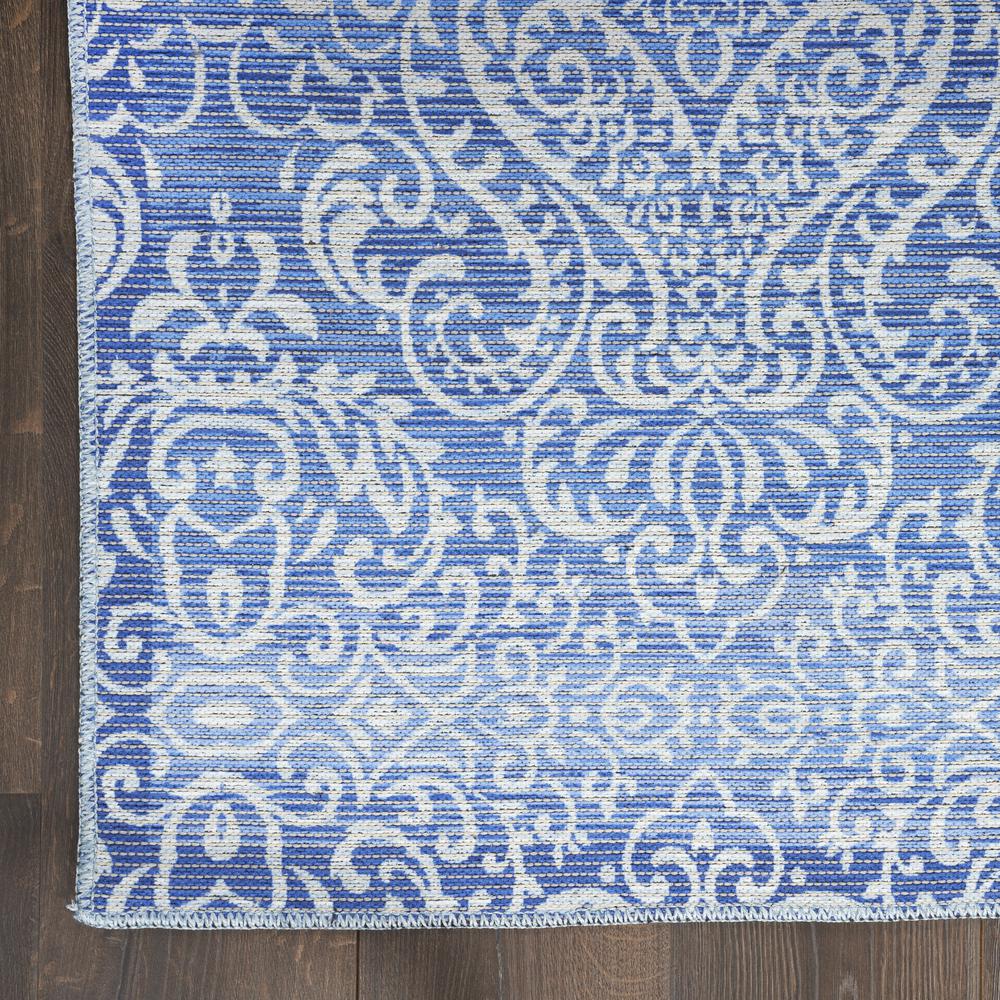Waverly Washables Collection 7'10 x 9'10 Blue Area Rug. Picture 4