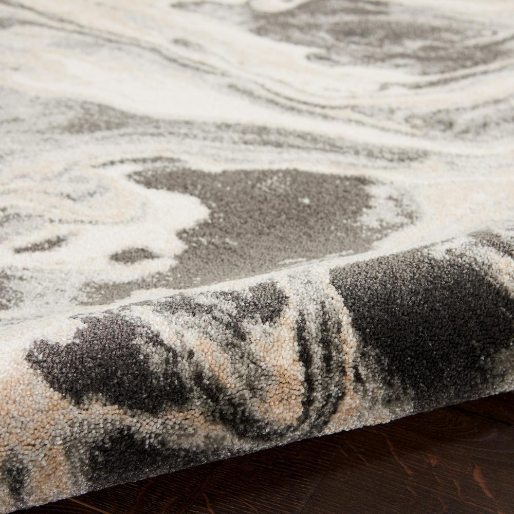 Nourison Home Elegance FAR01 Grey and White Contemporary Area Rug. Picture 7