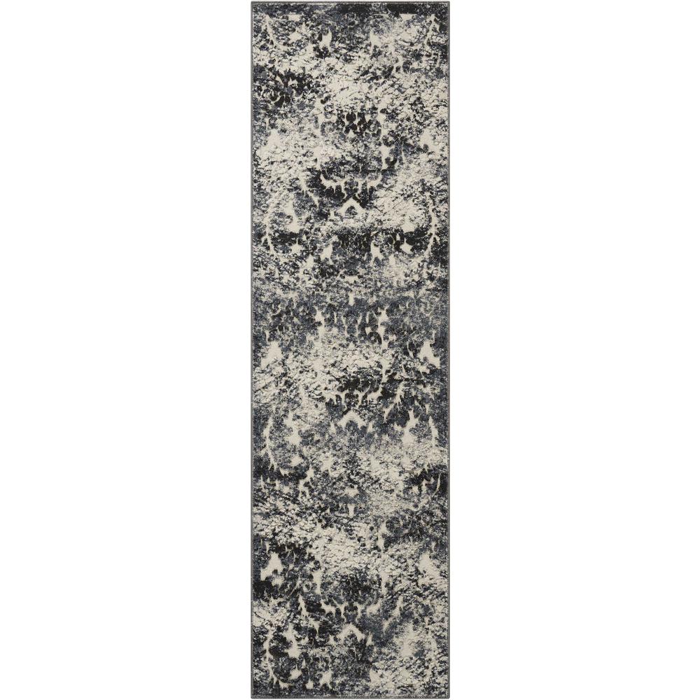 Gleam Area Rug, Ivory/Slate, 2'2" x 7'6". Picture 1