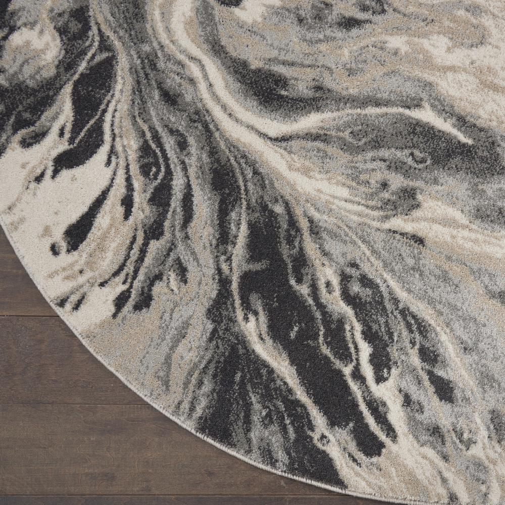 Nourison Home Elegance FAR01 Grey and White Contemporary Area Rug. Picture 4