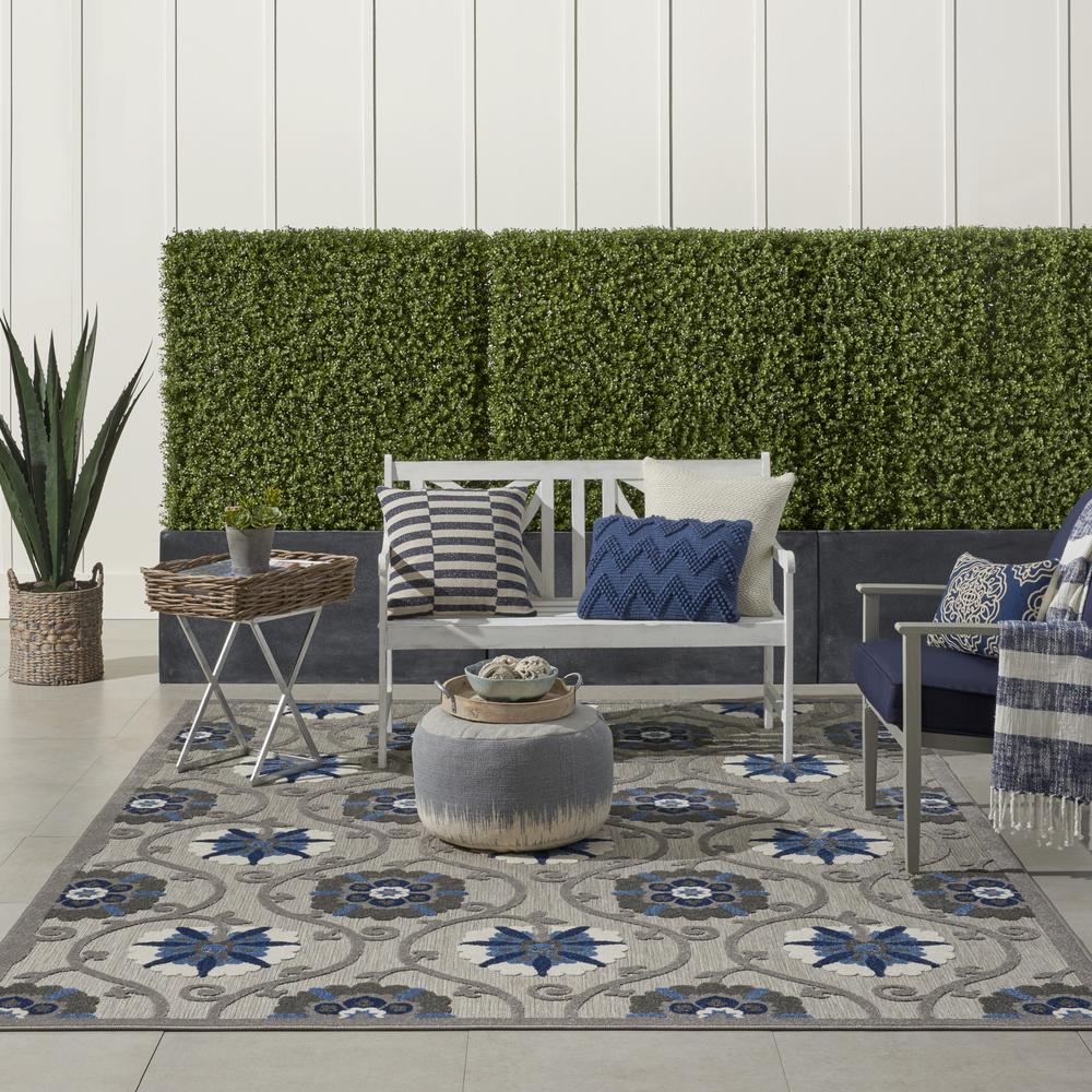 ALH19 Aloha Grey/Blue Area Rug- 7'10" x 10'6". Picture 10