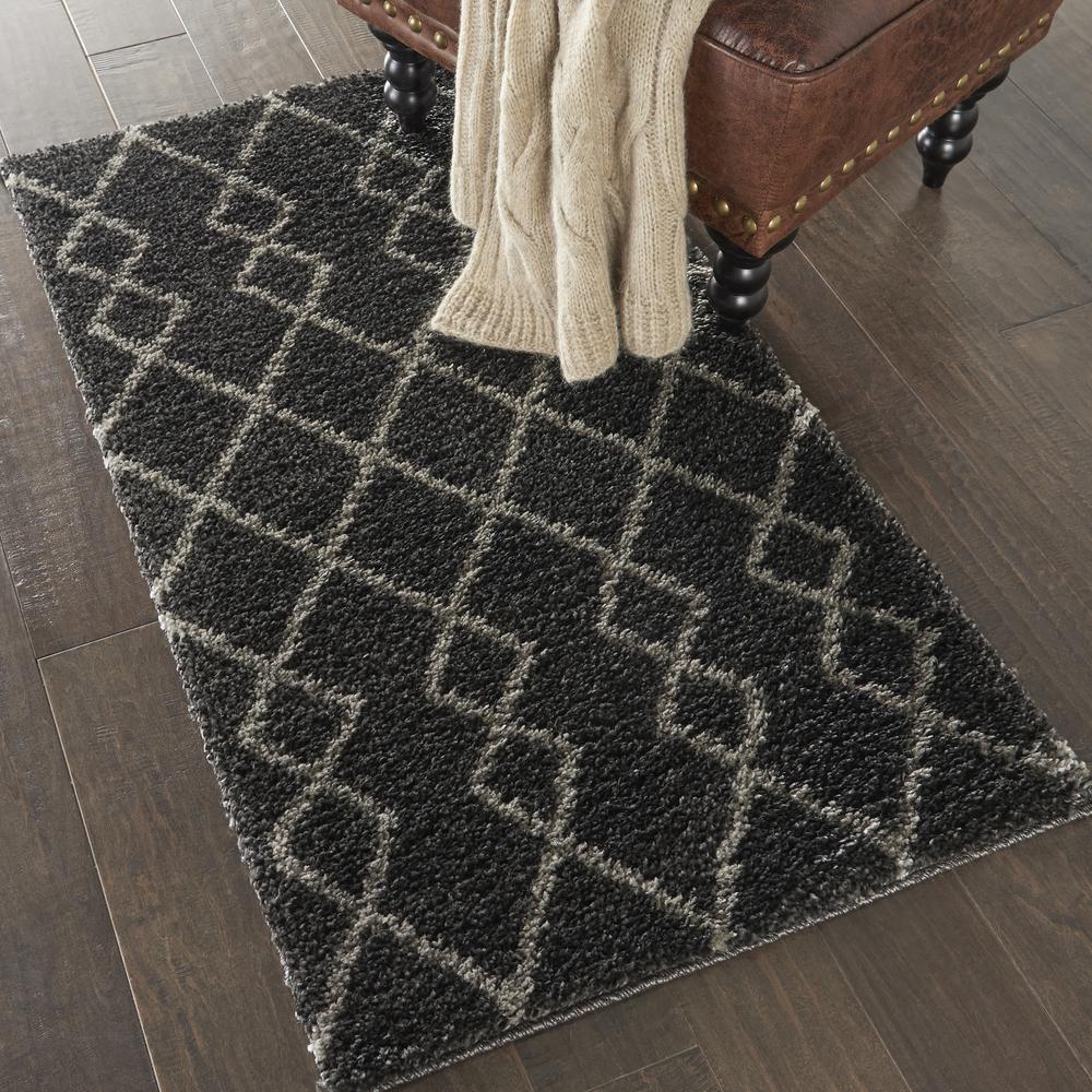 Nourison Home Geometric Shag Area Rug. Picture 3