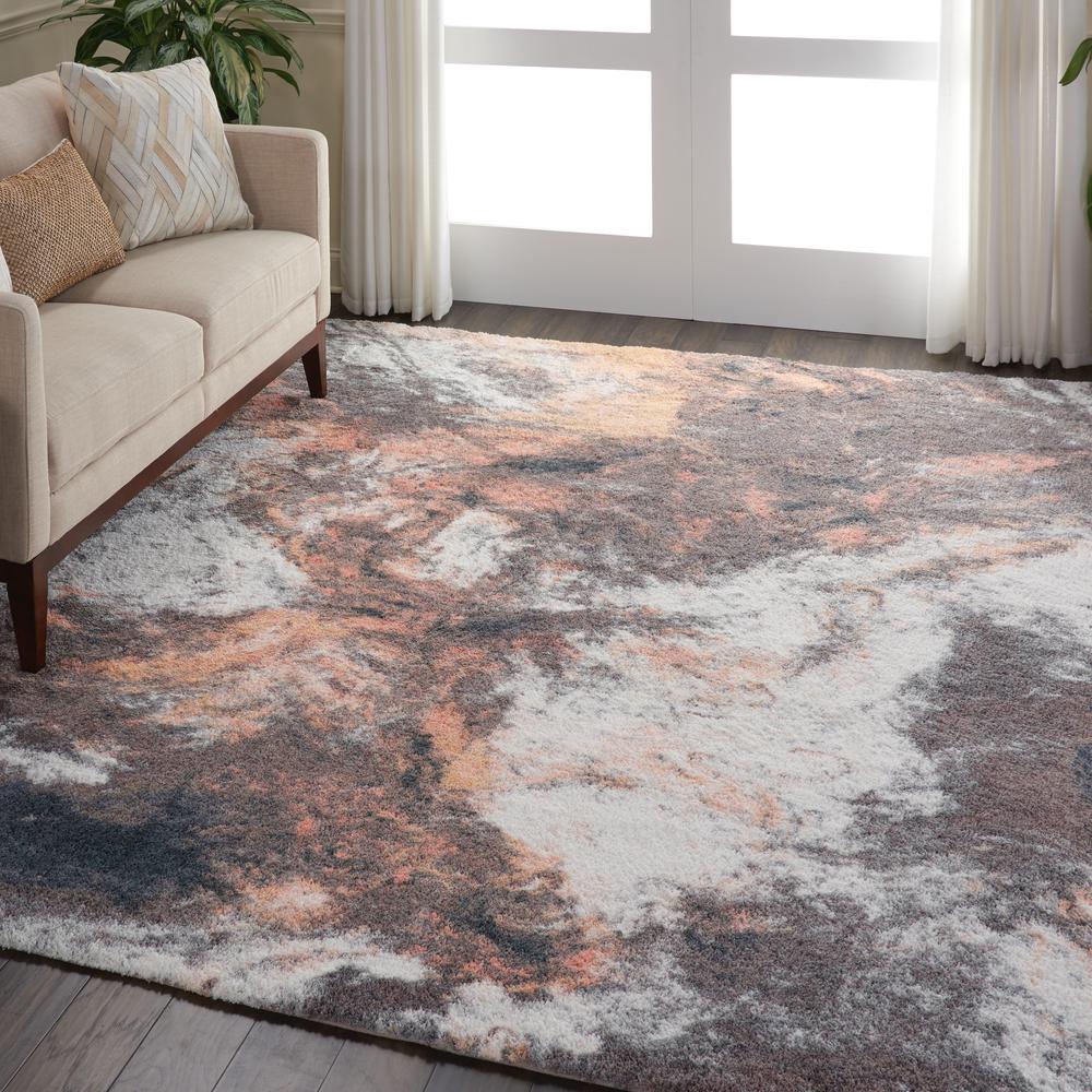 Abstract Shag Area Rug, Multicolor, 7'6" x 9'6". Picture 6