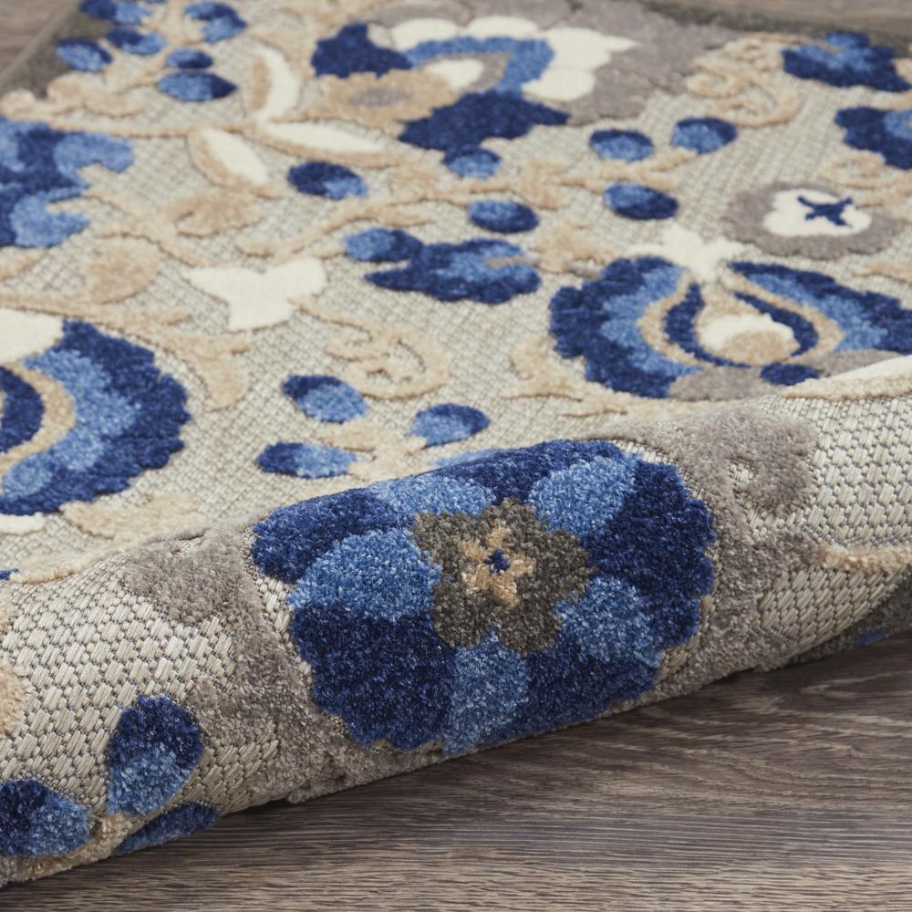ALH17 Aloha Natural/Blue Area Rug- 5'3" x ROUND. Picture 7