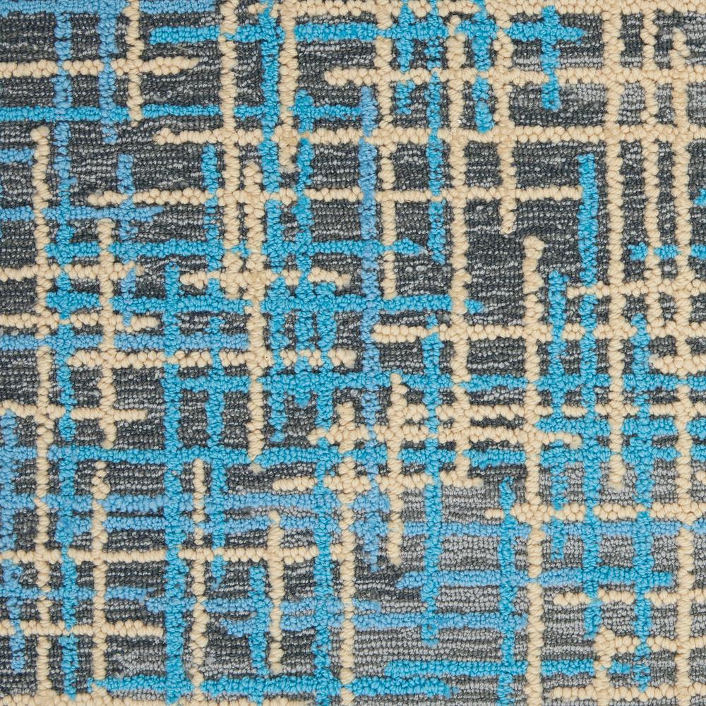 Symmetry Area Rug, Blue/Beige, 5'3" X 7'9". Picture 6