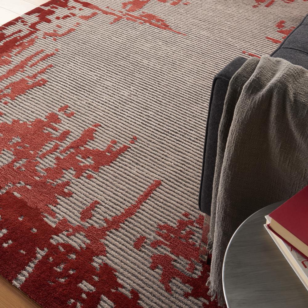 Symmetry Area Rug, Beige/Red, 3'9" X 5'9". Picture 8