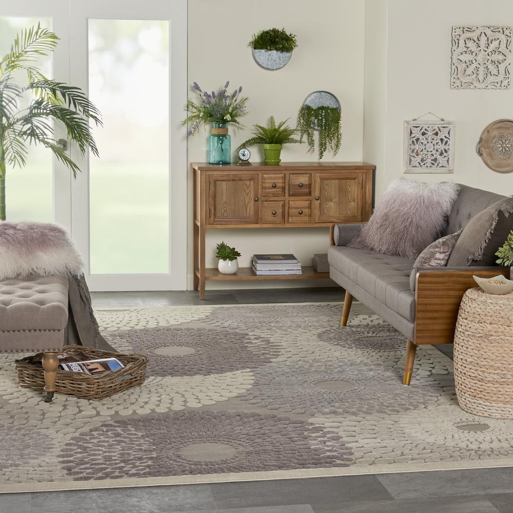 Graphic Illusions Area Rug, Grey, 9' x 12'. Picture 8