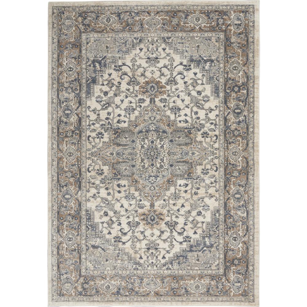 Nourison Quarry 6' x 9' Ivory/Grey Area Rug. Picture 1