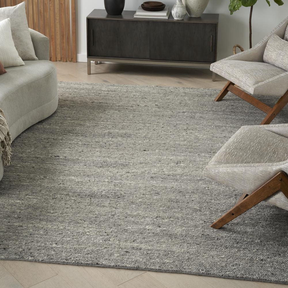 Nourison Alanna Area Rug Farmhouse 7'9" x 9'9" Rectangle, Grey. Picture 2