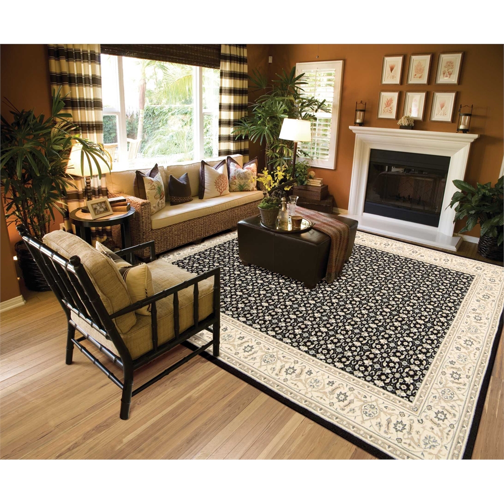 Nourison Persian Empire Black Area Rug. Picture 5