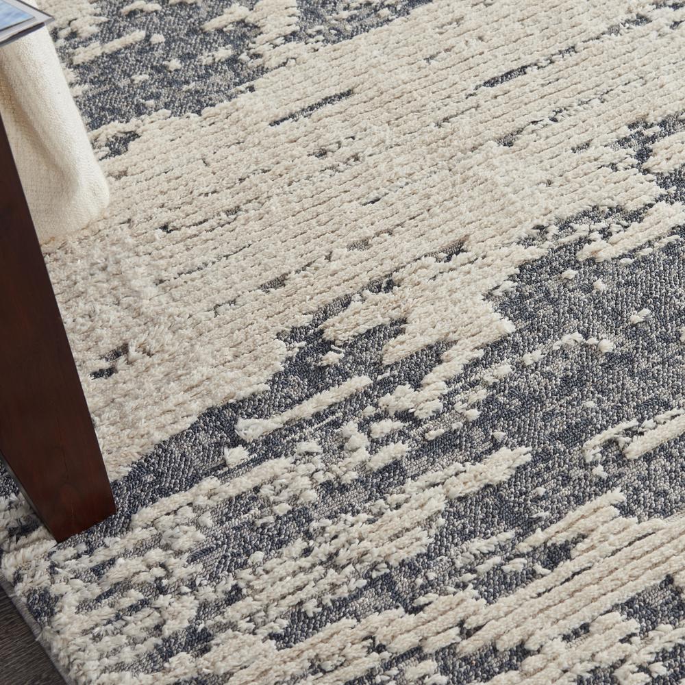 Nourison Textured Contemporary Area Rug, 8'10" x 11'10", Ivory Blue. Picture 8