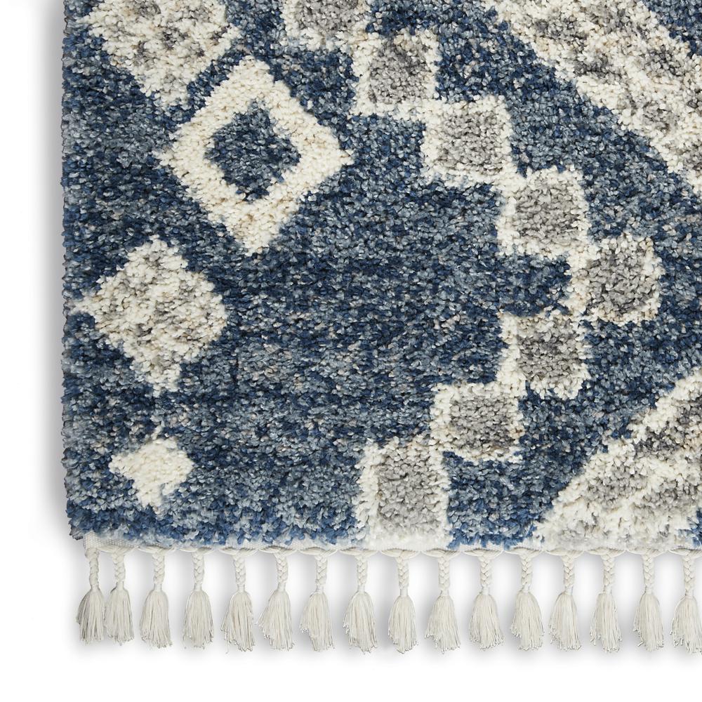 Scandinavian Shag Area Rug, Denim Blue, 4' x 6'. Picture 7
