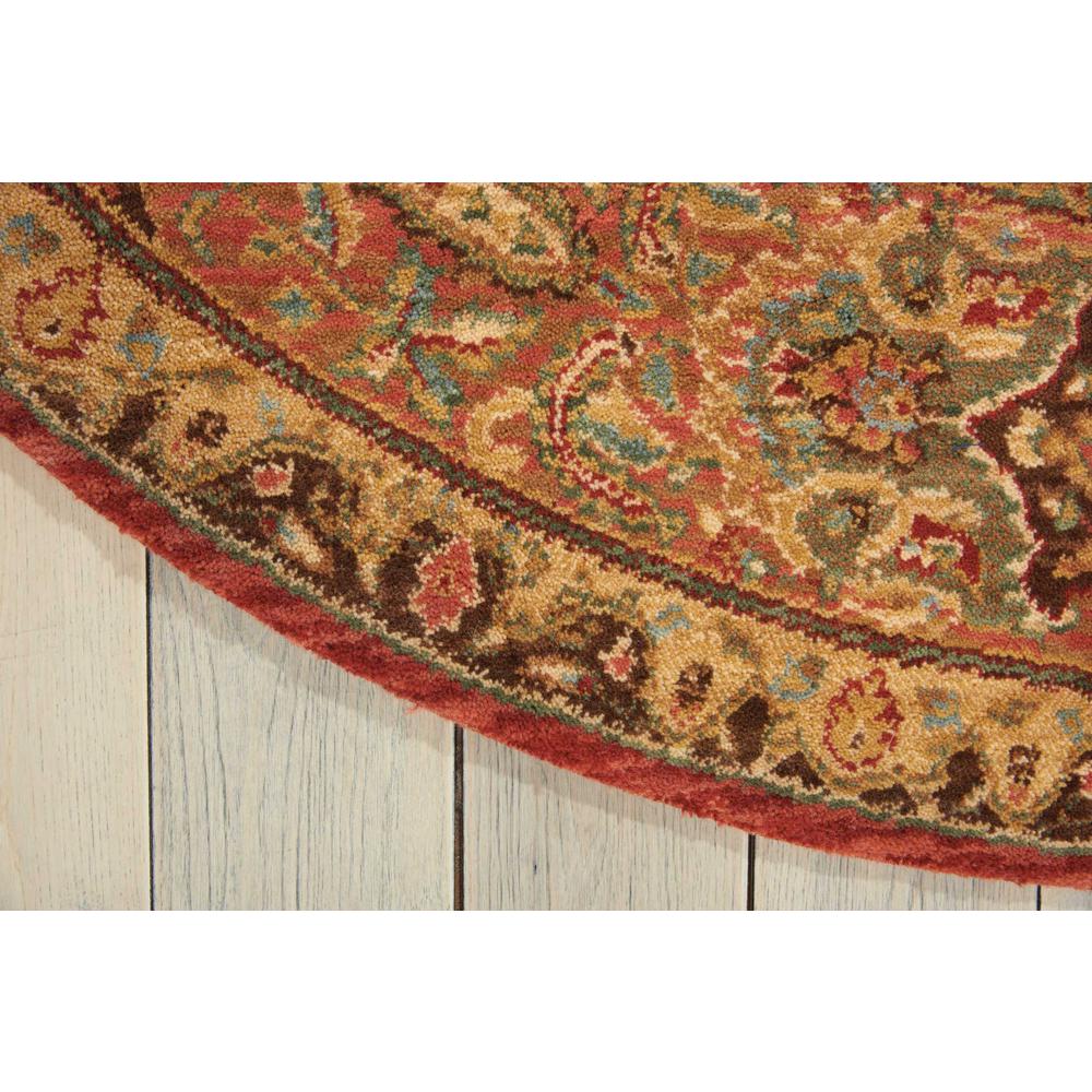 Round Traditional Machine Made Area Rug. Picture 3