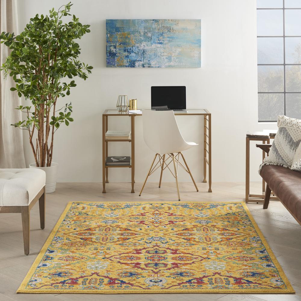 Bohemian Rectangle Area Rug, 5' x 7'. Picture 10