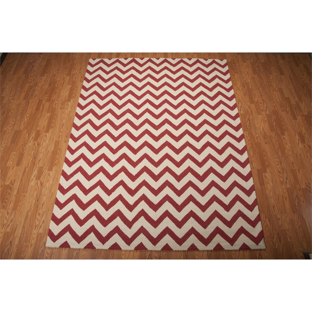 Portico Red Indoor/Outdoor Area Rug. Picture 3