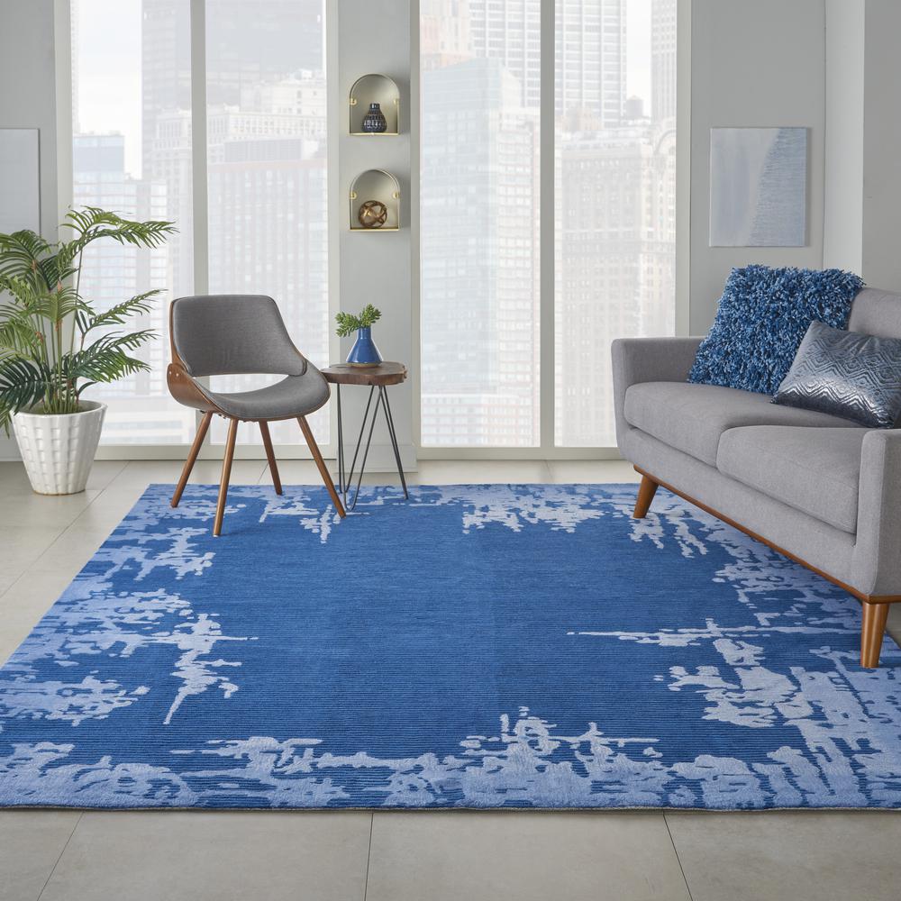 Symmetry Area Rug, Navy Blue, 7'9" X 9'9". Picture 2