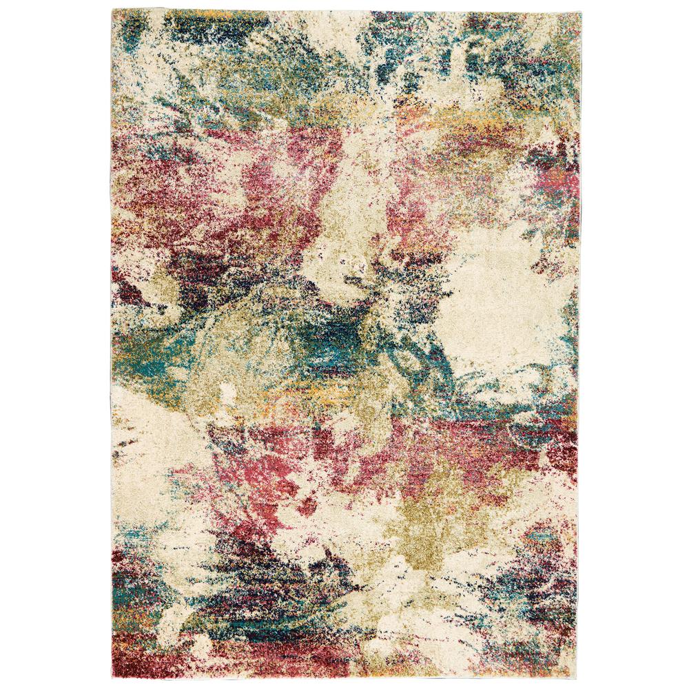 Fusion Area Rug, Cream/Multi, 5'3" x 7'3". Picture 1