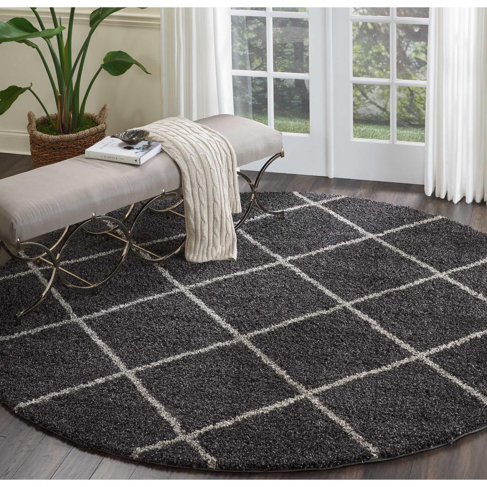 Brisbane Area Rug, Charcoal, 8'2" x ROUND. Picture 2