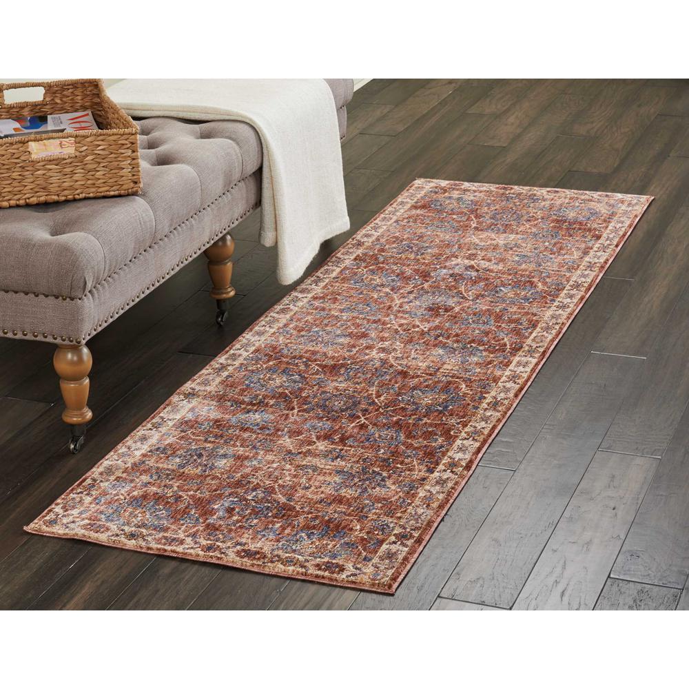 Reseda Area Rug, Brick, 2'3" x 7'6". Picture 2