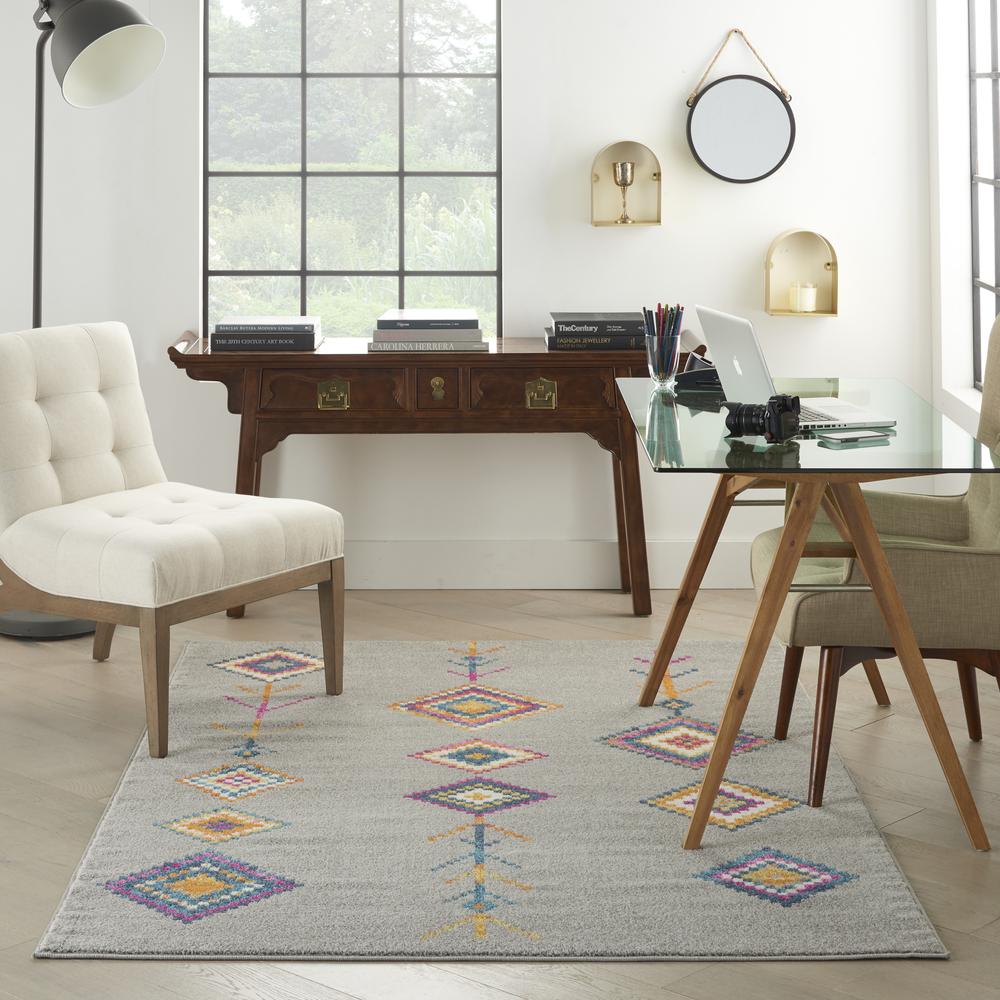 Rectangle Bohemian Machine Made Area Rug. Picture 9