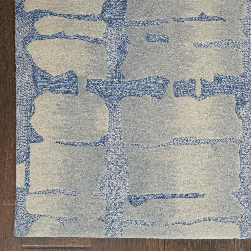 Symmetry Area Rug, Blue/Grey, 3'9" X 5'9". Picture 4