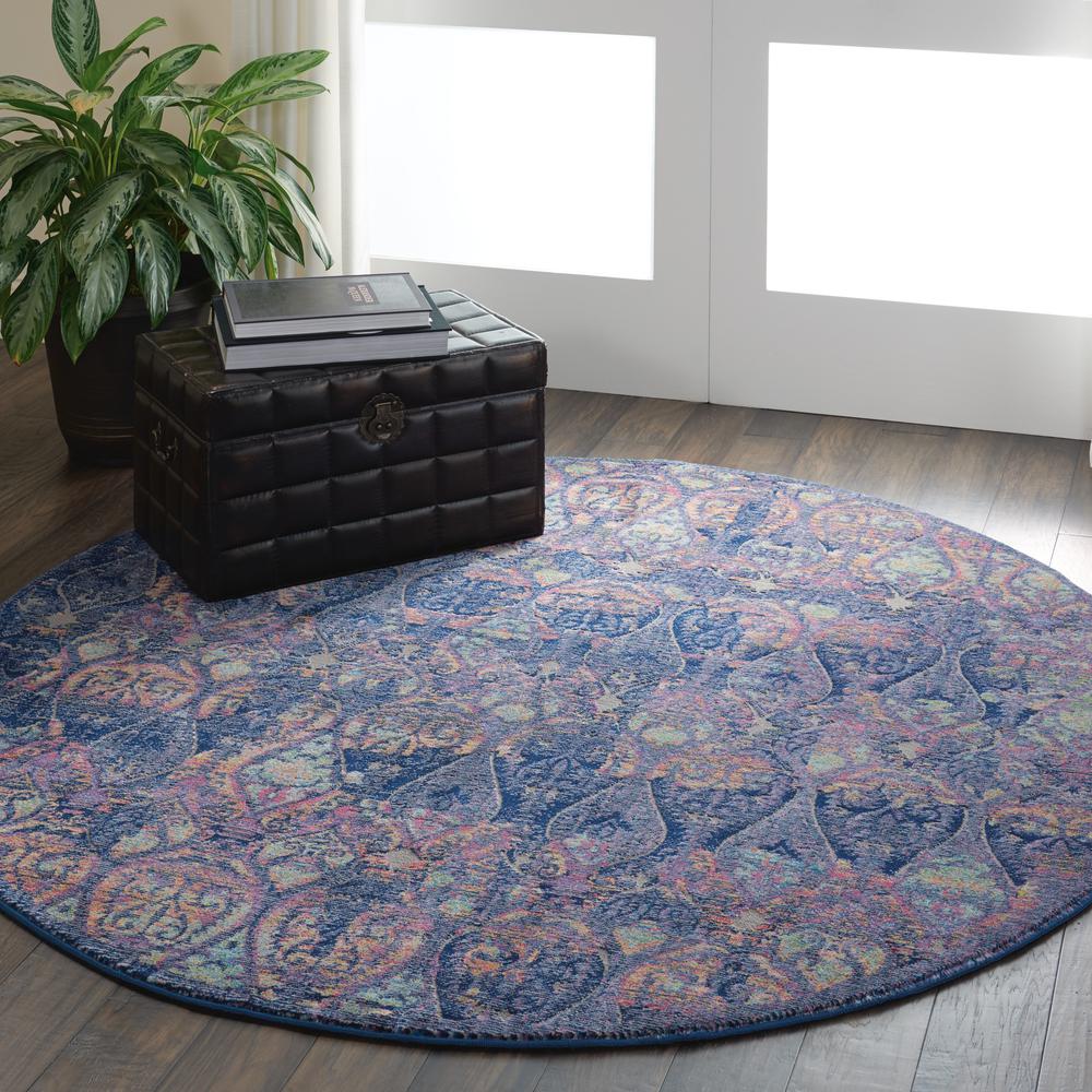 Bohemian Round Area Rug, 6' x Round. Picture 9