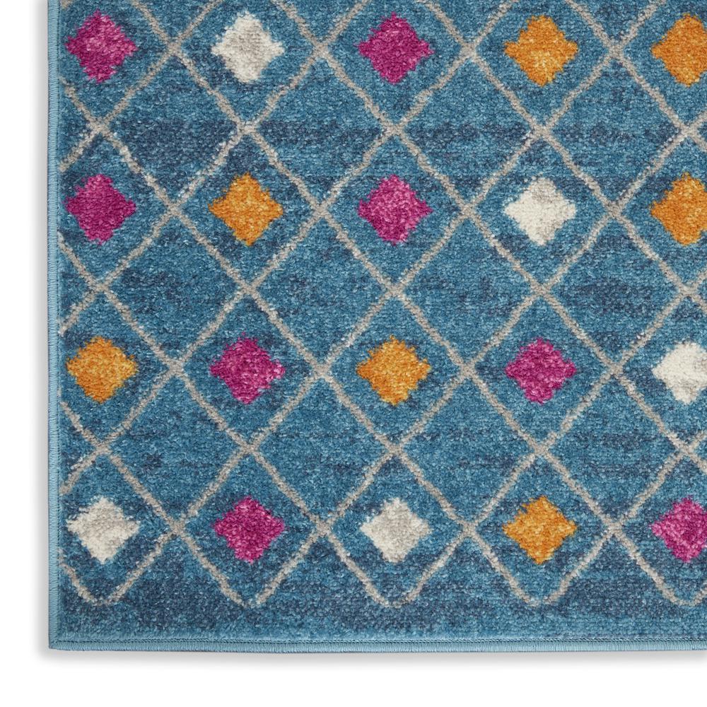 PSN45 Passion Blue/Multicolor Area Rug- 5'3" x 7'3". Picture 5
