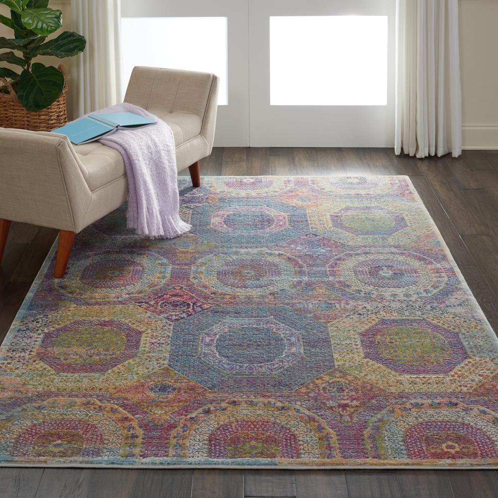 Bohemian Rectangle Area Rug, 5' x 8'. Picture 2