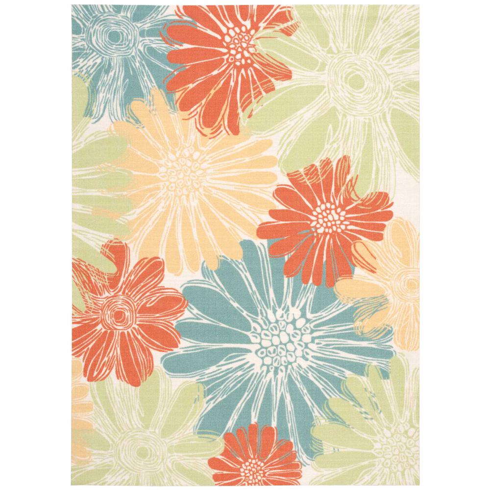 Home & Garden Area Rug, Ivory, 10' x 13'. Picture 1