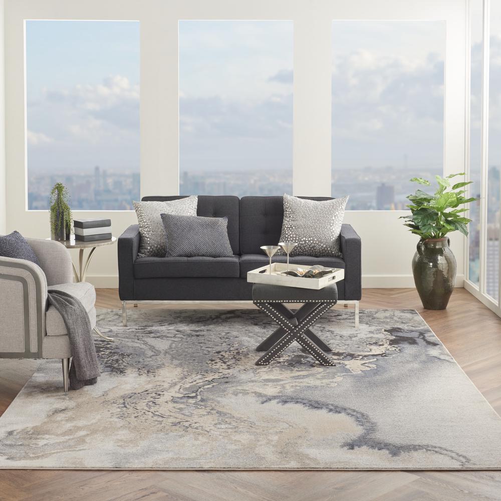 Maxell Area Rug, Grey, 7' x 10'. Picture 2