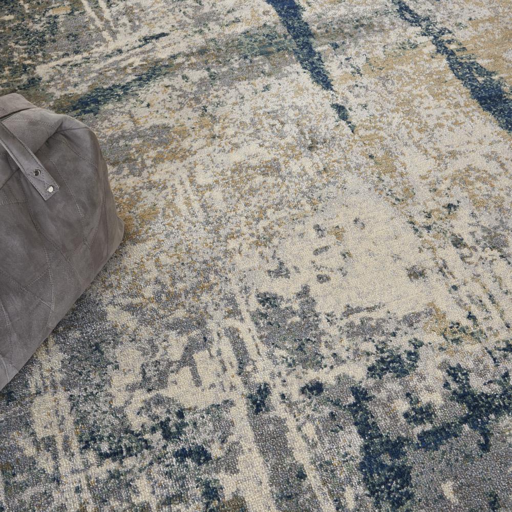 Artworks Area Rug, Ivory/Navy, 7'9" x 9'9". Picture 8