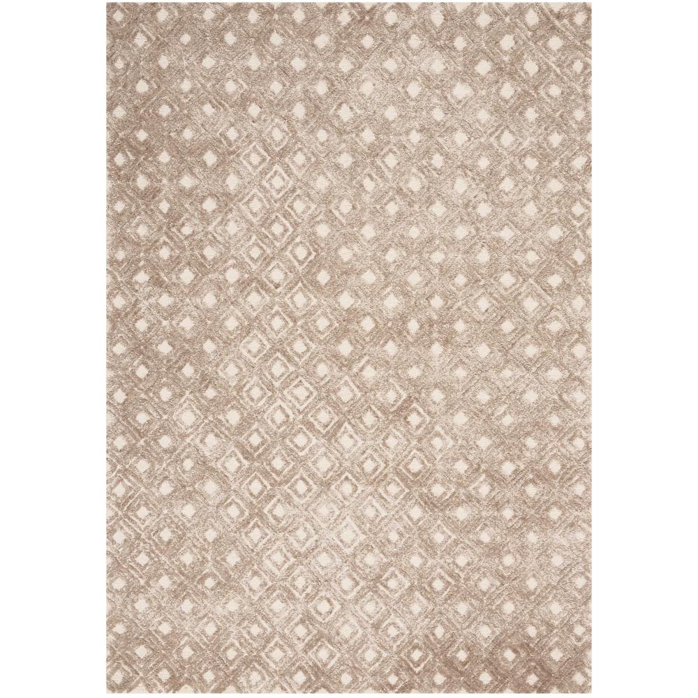 Modern Deco Area Rug, Taupe, 5'3" x 7'4". Picture 1