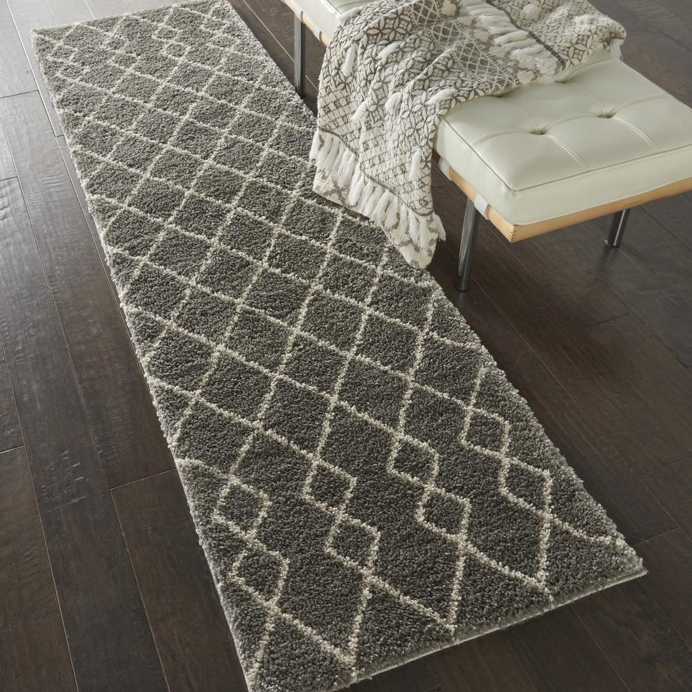 Nourison Home Geometric Shag Area Rug. Picture 3
