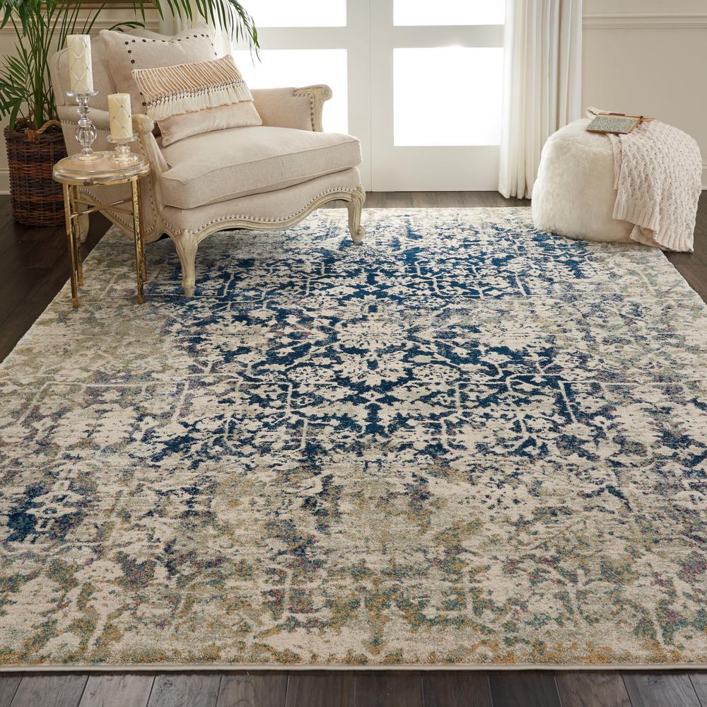 Fusion Area Rug, Cream/Blue, 7'10" x 10'6". Picture 4