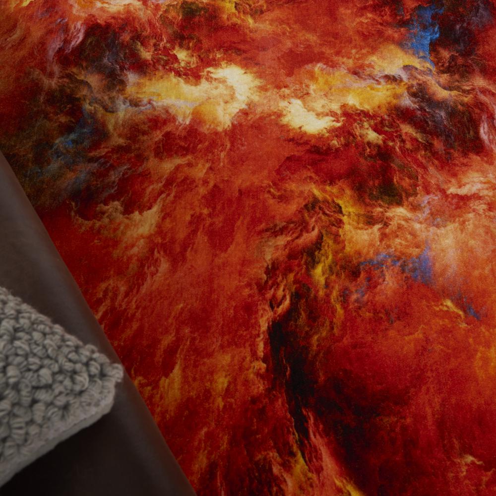 Nourison Le Reve Area Rug, Red Flame, 5'3" x 7'3", LER05. Picture 8