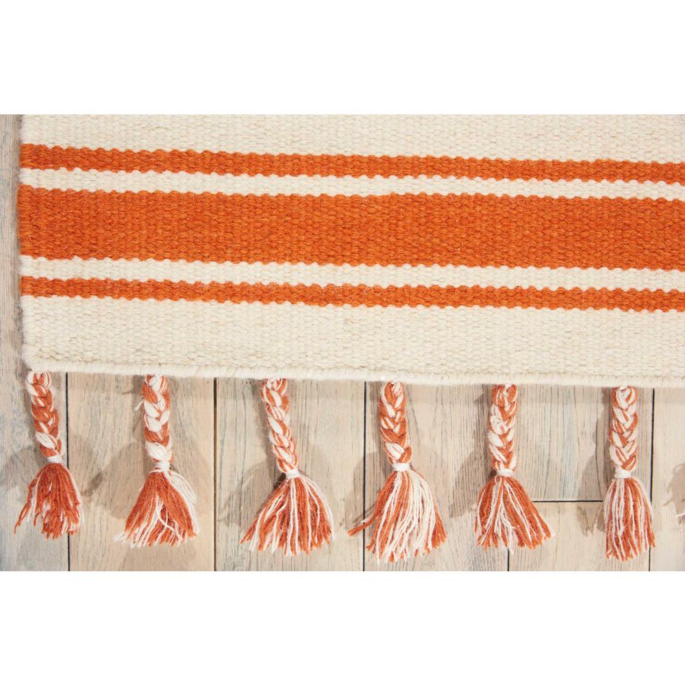 Solano Area Rug, Ivory/Orange, 5' x 7'6". Picture 3