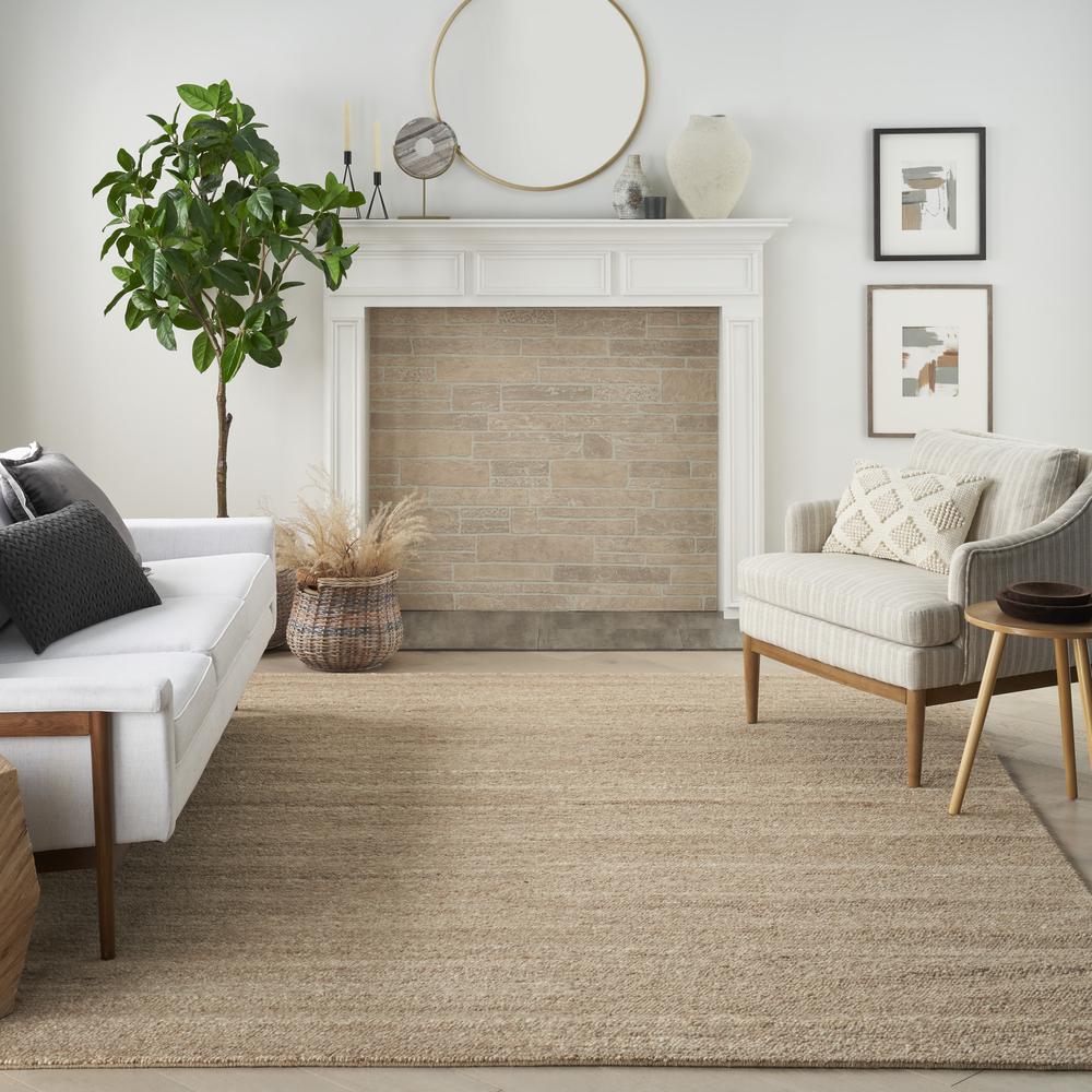 Nourison Alanna Area Rug Farmhouse 7'9" x 9'9" Rectangle, Beige. Picture 9