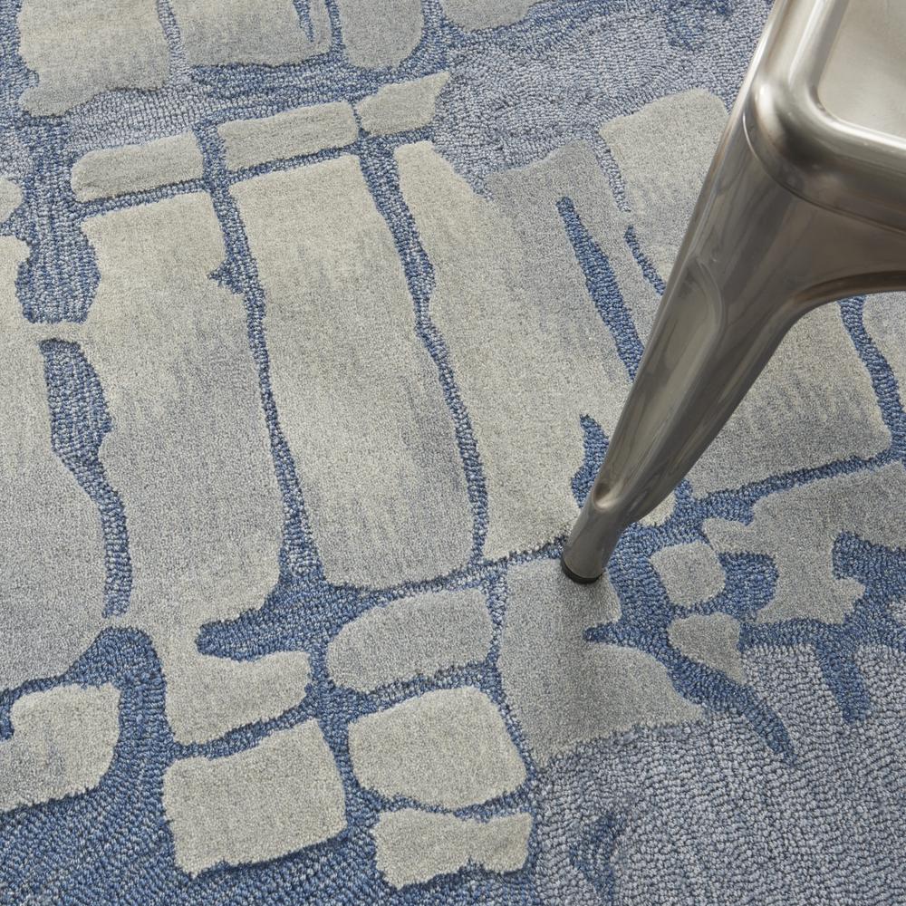 Symmetry Area Rug, Blue/Grey, 3'9" X 5'9". Picture 8
