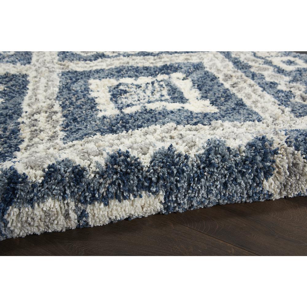 Scandinavian Shag Area Rug, Denim Blue, 4' x 6'. Picture 3