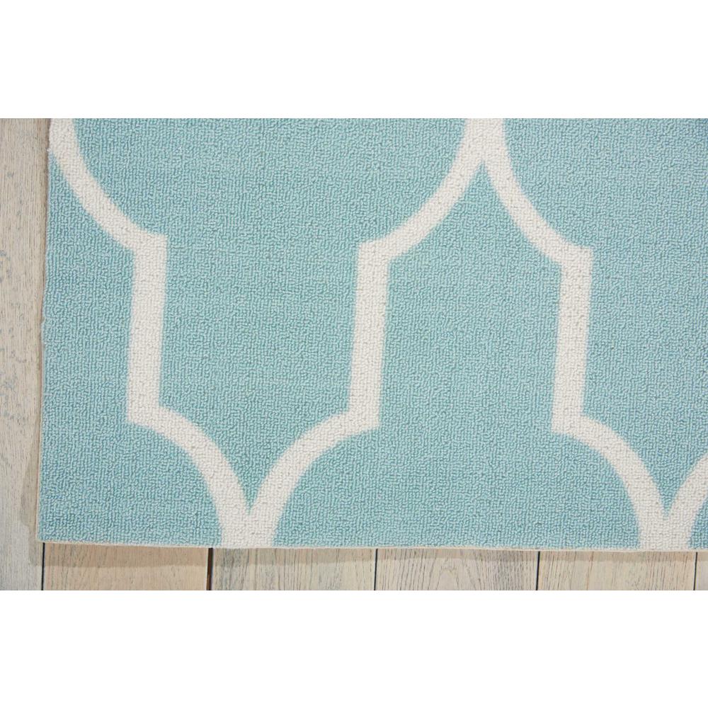 Home & Garden Area Rug, Aqua, 10' x 13'. Picture 3
