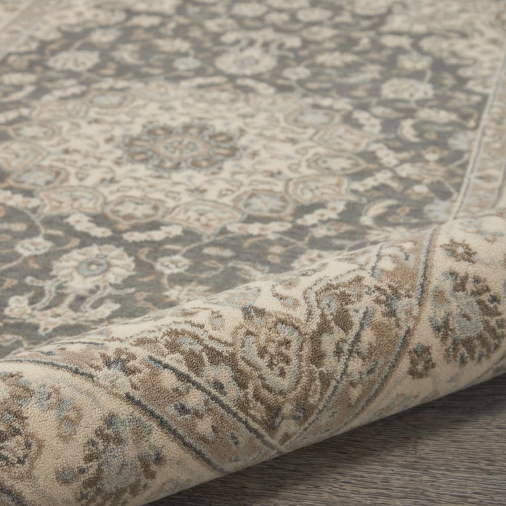 Nourison Living Treasures Area Rug, 3'6" x 5'6", Grey/Ivory. Picture 7