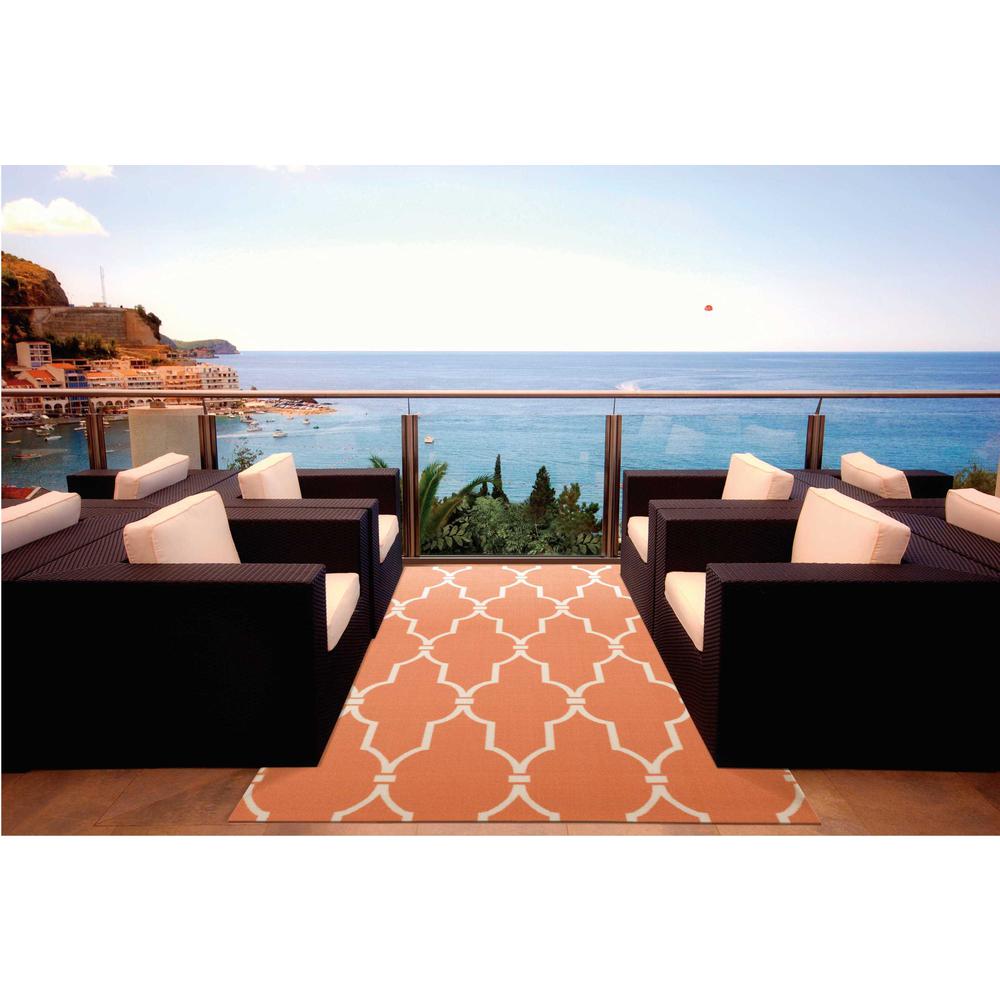 Home & Garden Area Rug, Orange, 4'3" x 6'3". Picture 2