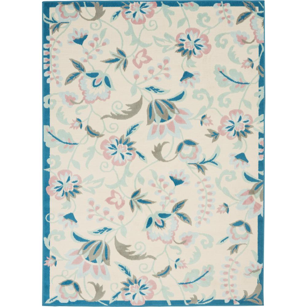 Jubilant Area Rug, Ivory/Multicolor, 5'3" x 7'3". Picture 1