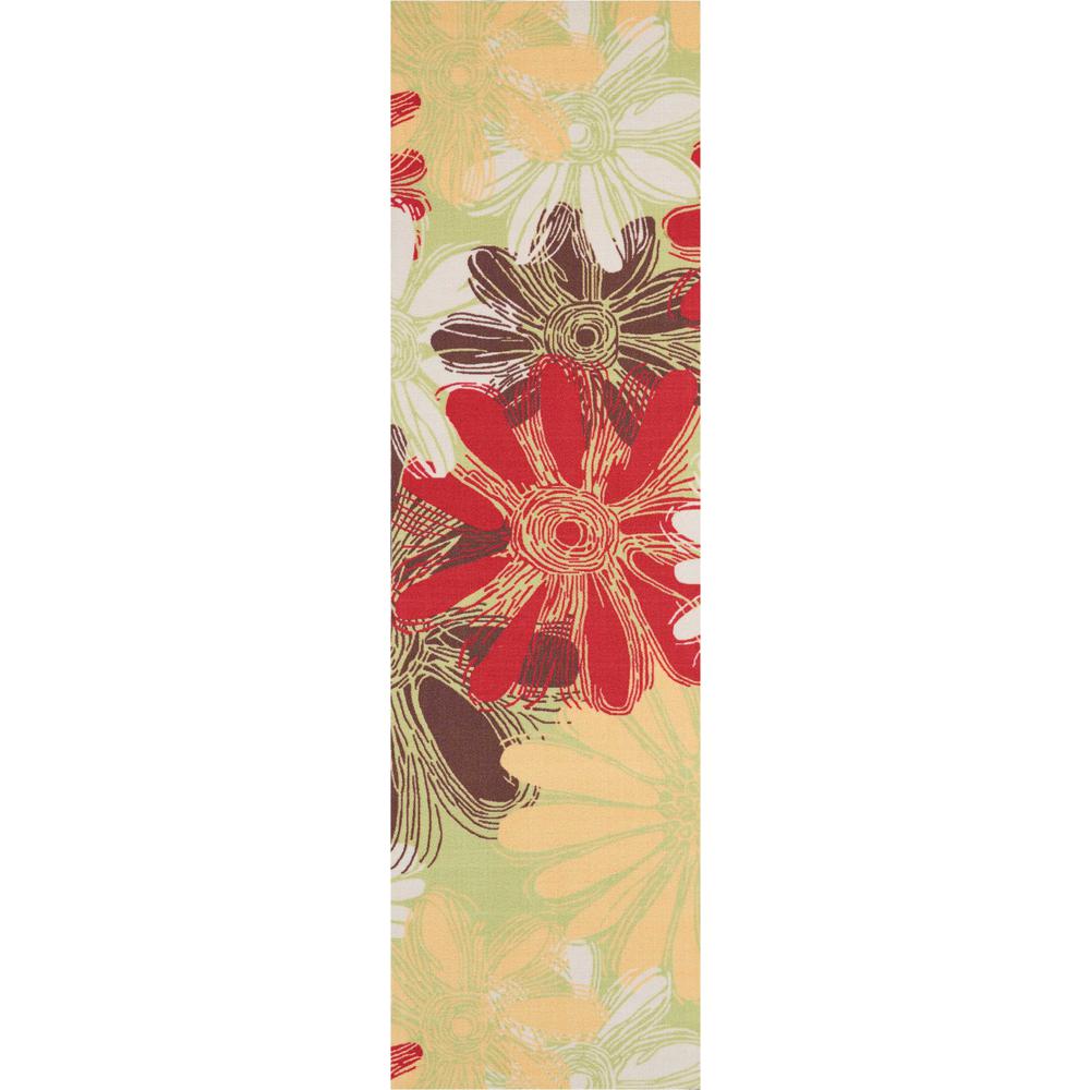 Home & Garden Area Rug, Green, 2'3" x 8'. Picture 1
