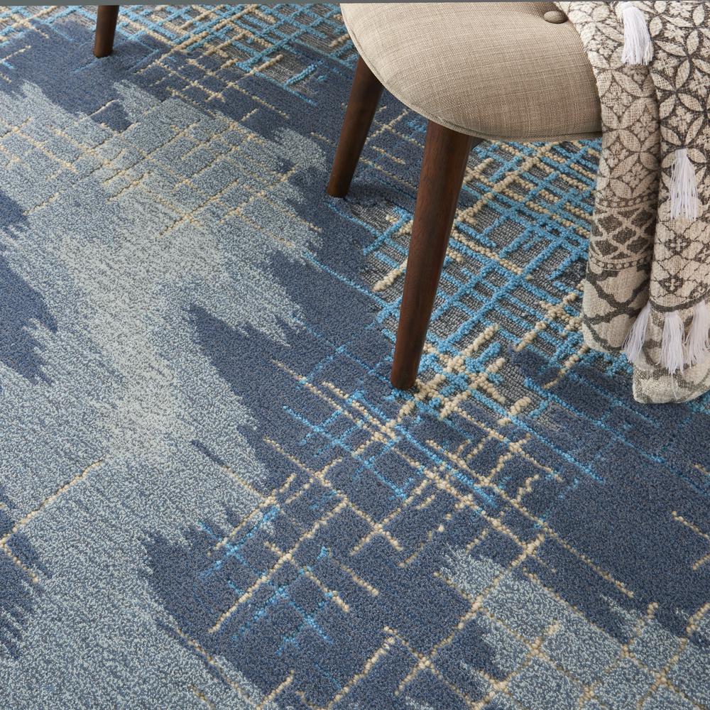 Symmetry Area Rug, Blue/Beige, 3'9" X 5'9". Picture 8