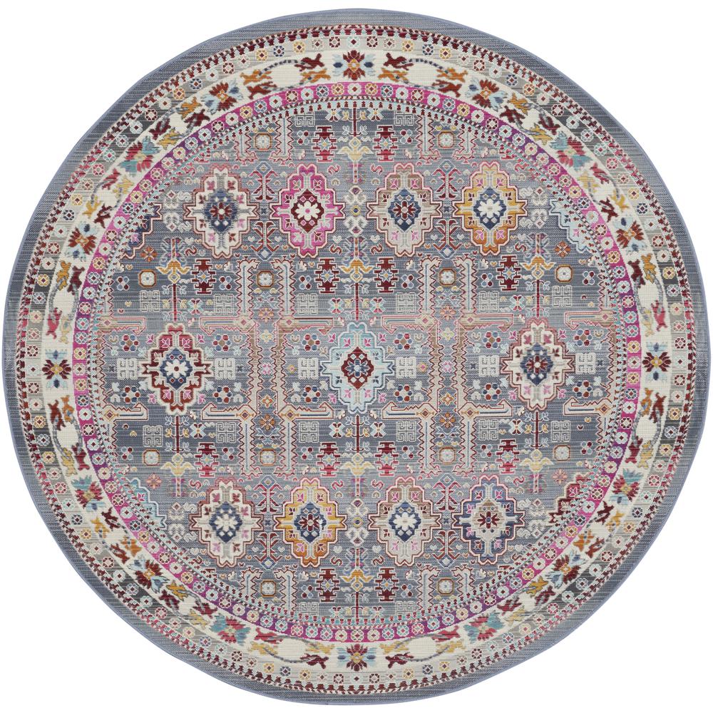 Bohemian Round Area Rug, 6' x Round. Picture 1
