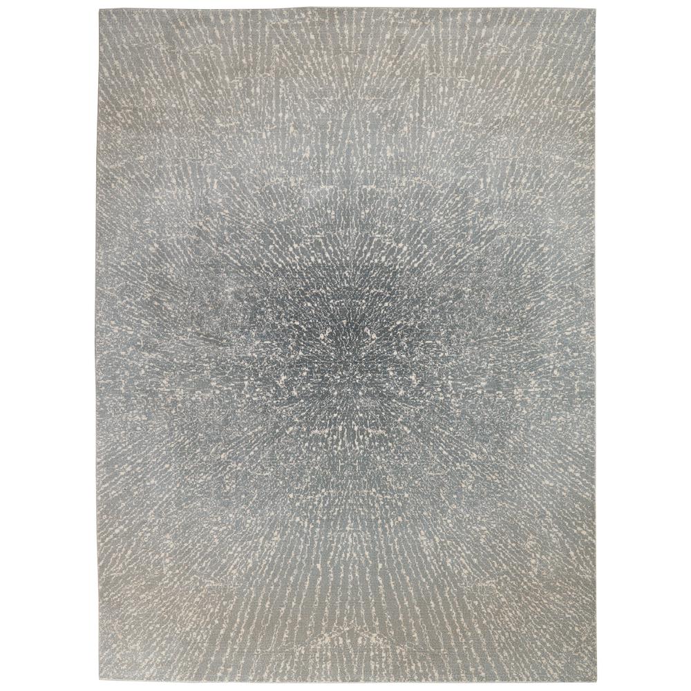 Nourison Home Elegance FAR02 Blue, Grey and White 8'x11' Large  Rug. Picture 1
